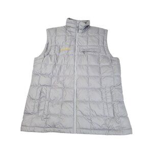 Marmot Men's Gray 700 Down Sleeveless Grid Winter Insulated Puffer Vest Size XL